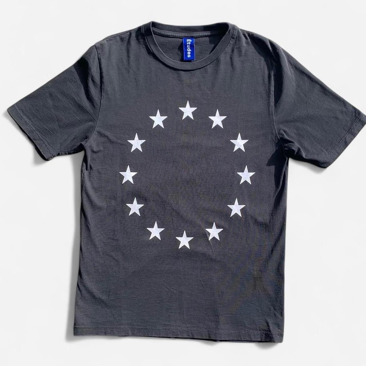 Etudes Black Wonder Europa White Star Cotton Jersey Short Sleeve T-Shirt Small gallery