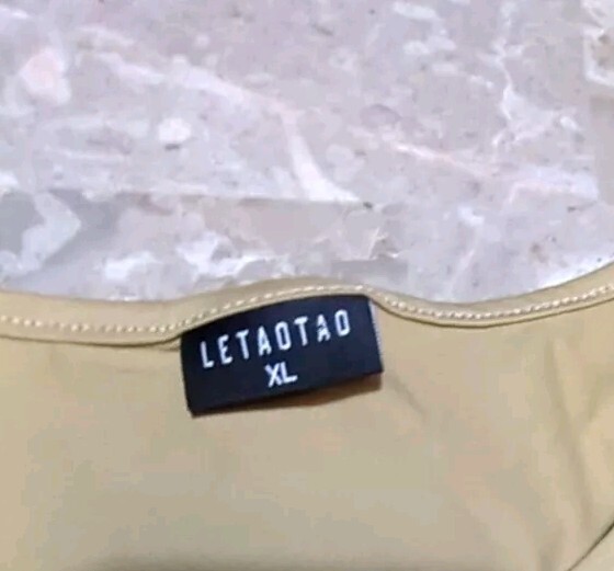 Letaotao Men’s XL Khaki Beige T-Shirt Longer Style Short Sleeve Pull On Casual gallery