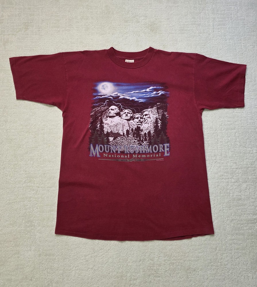 Mount Rushmore National Monument Memorial T Shirt XL Vintage USA Made Cotton