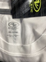 ATHLETIC WORKS VIVID WHITE SHORT SLEEVE T-SHIRT NEW SIZE 4XL (58-60) LAST ONE!