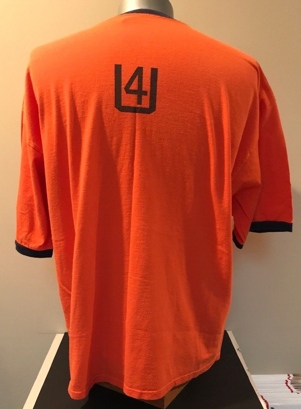 Budweiser This Bud 4 U Orange Delta Pro Weight Men's T Shirt 2XL Vintage VGC gallery