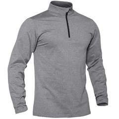 Men’s 1/4 Zip Pullover Sweater Lightweight Long Sleeve Gym Workout Outdoor Shirt