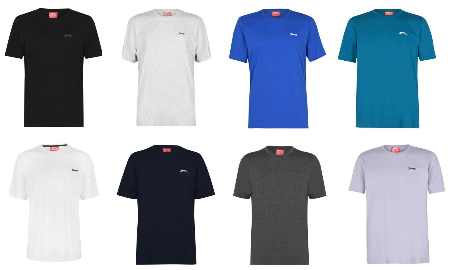 Mens Slazenger 100% Cotton Plain Crew Neck T Shirt XS S M L XL XXL 3XL 4XL BNWT gallery