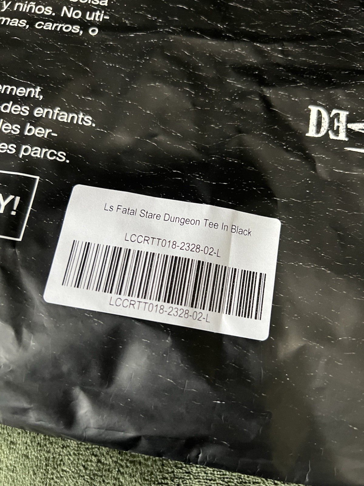 Civil Regime x Death Note - Ls Fatal Stare Dungeon Tee In Black - Size L gallery
