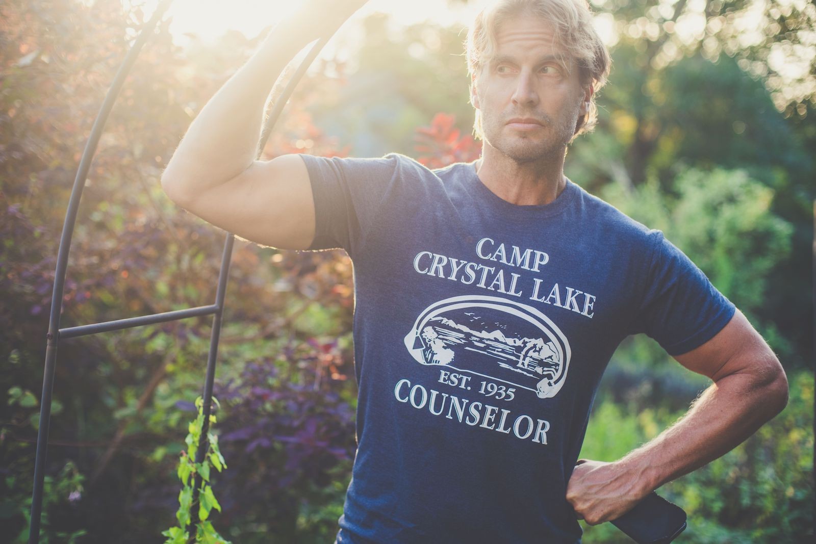 Mens Camp Crystal Lake T shirt Funny Graphic Camping Vintage Adult Novelty Tees gallery