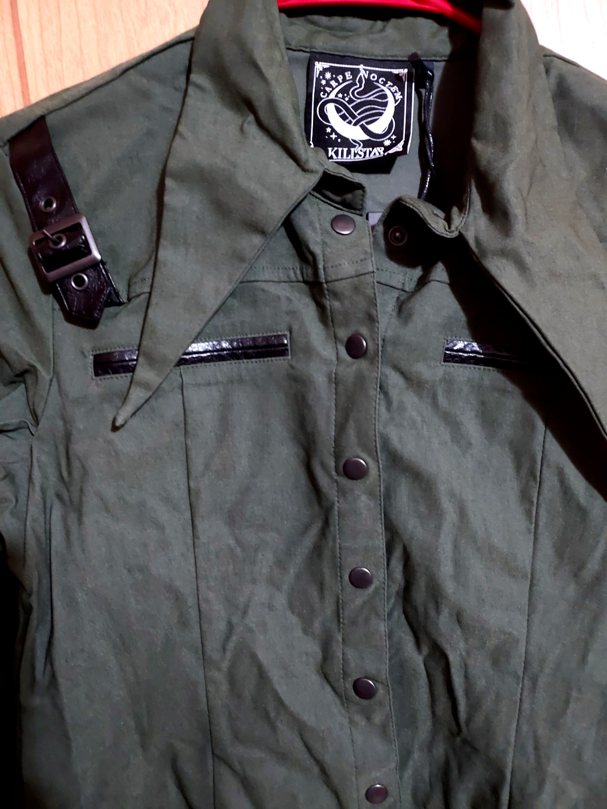 KillStar Dolls Kill Secret Mission - Green military top - Size L New w/ tags gallery