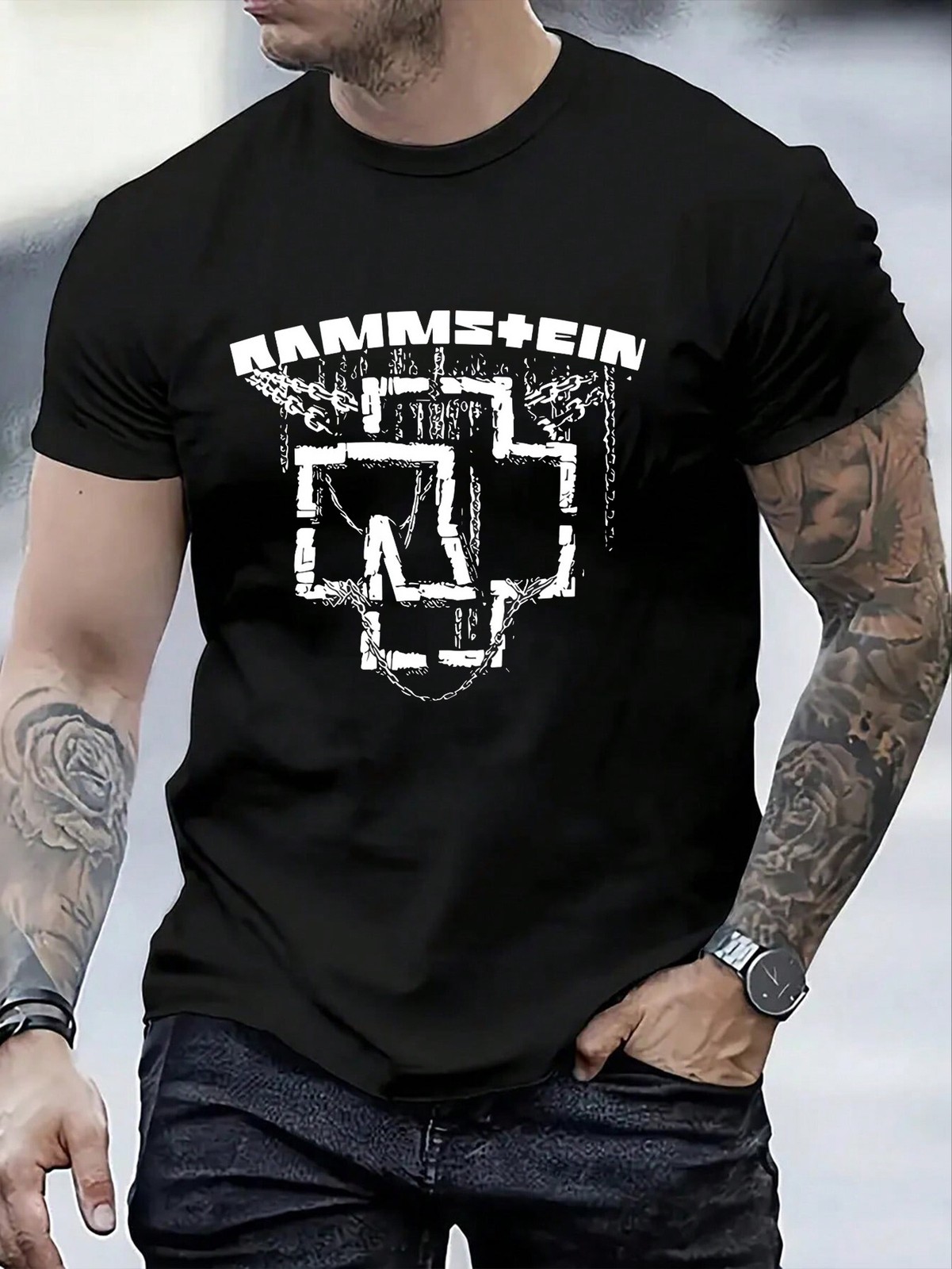 Rammstein Merch Core Men’s Heavyweight 100% Cotton T-Shirt – 180gsm Industrial C