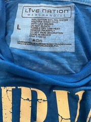 Nirvana In Utero Live Nation Merchandise Thin Lightweight T Shirt. Large. *read