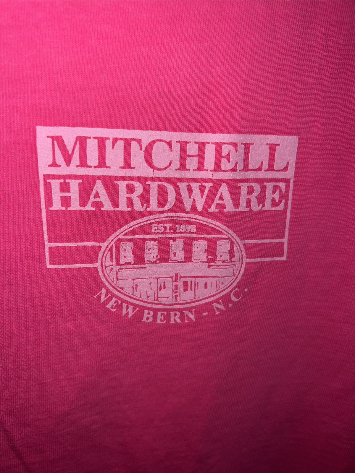New Bern NC S Tee Shirt Mitchell Hardware Comfort Colors neon pink gallery