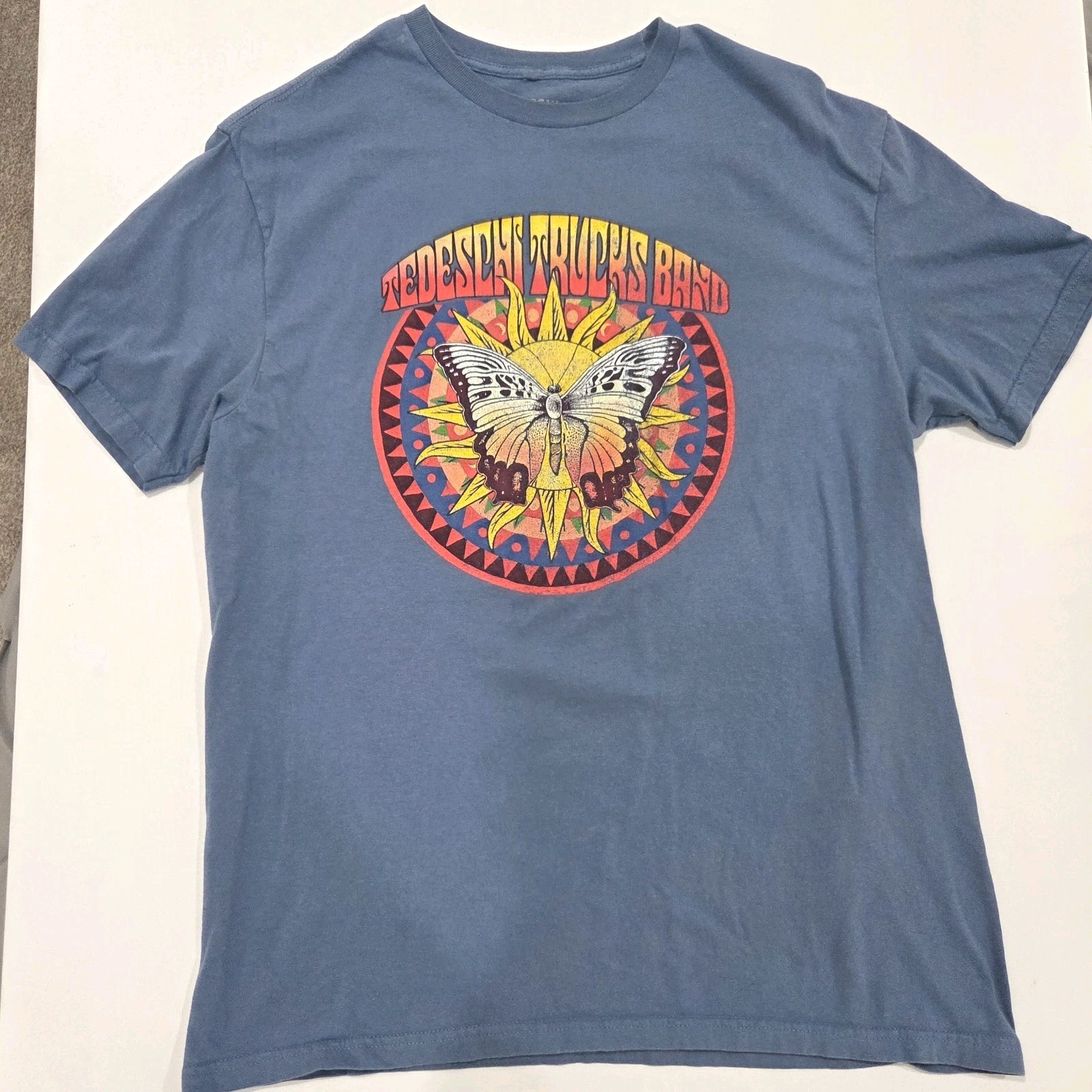 Tedeschi Trucks Band Summer Tour 2023 T Shirt Large Blue Butterfly Concert Tee