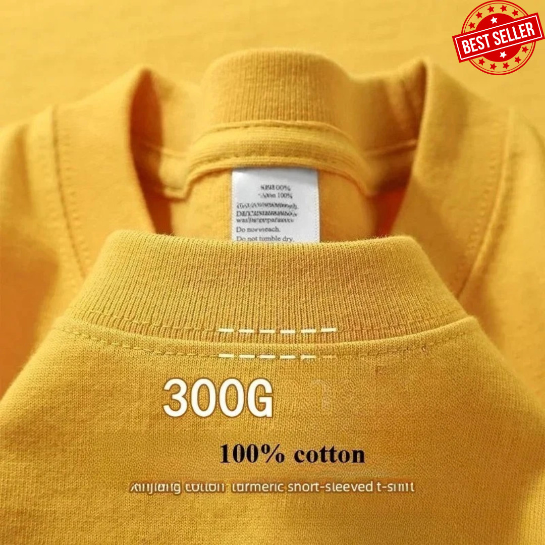 Men's Heavy Duty 300g American Pure Cotton T-Shirt Oversized Casual Short Sleeve gallery