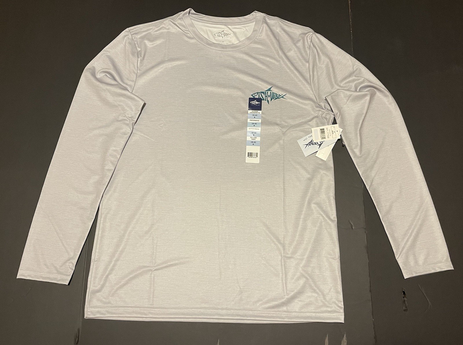 Fish N Vibe Outdoor Long Sleeve Shirt Men’s M 38-40 100% Recycled Polyester NWT gallery
