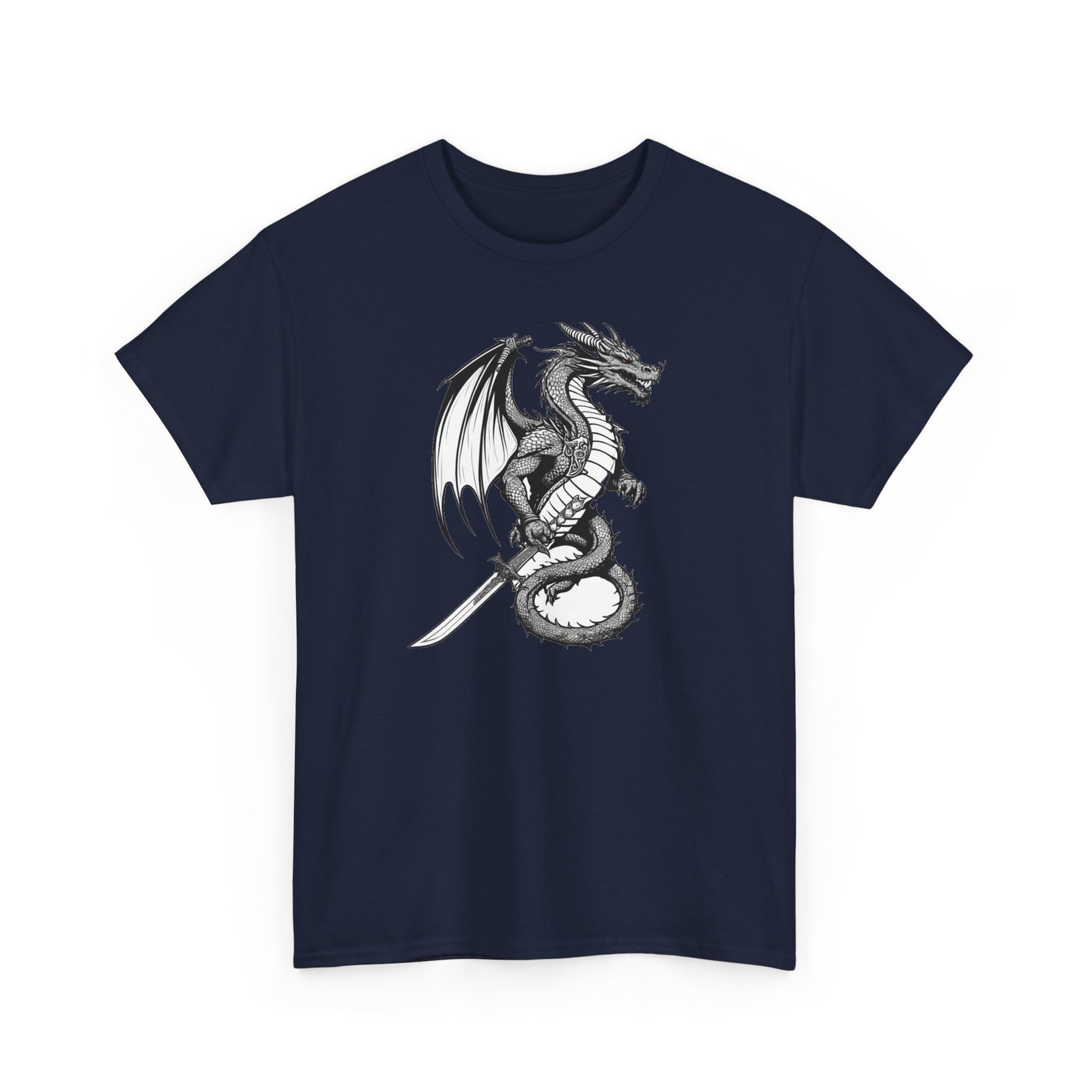Dragon Sword T-Shirt Design PNG, Medieval Fantasy Dragon Graphic, Gothic Dragon gallery