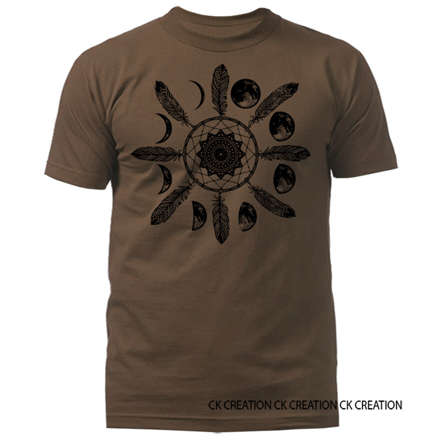 Moon Phasing Dreamcatcher wildlife wilderness Feather T-shirt