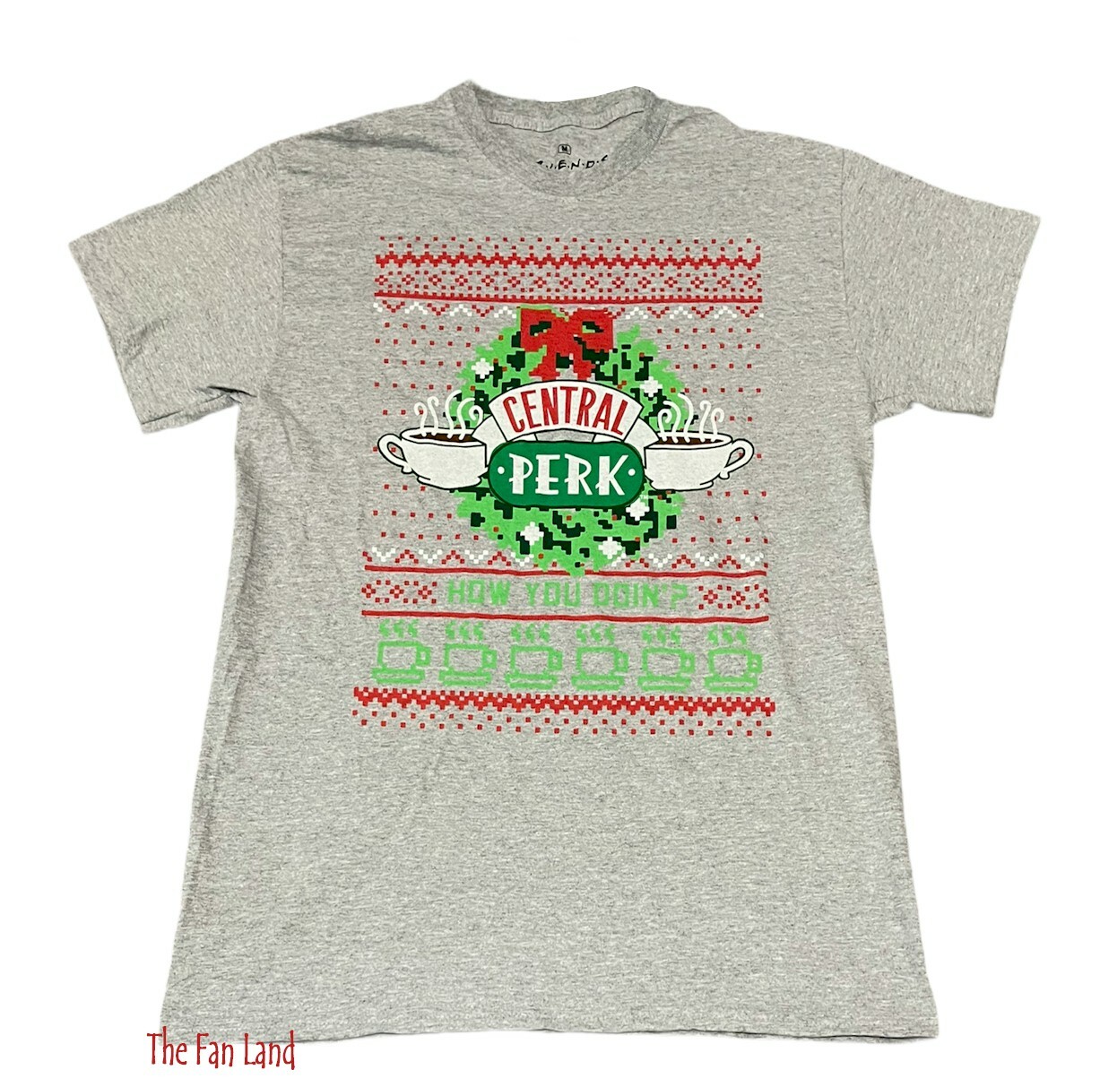 New Friends Central Perk How You Doin? Christmas NBC Mens T-Shirt gallery
