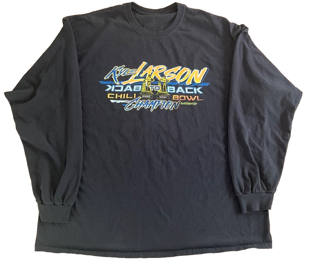 2020 2021 Kyle Larson Chili Bowl Back to Back Champion Long Sleeve Shirt KLR XL gallery