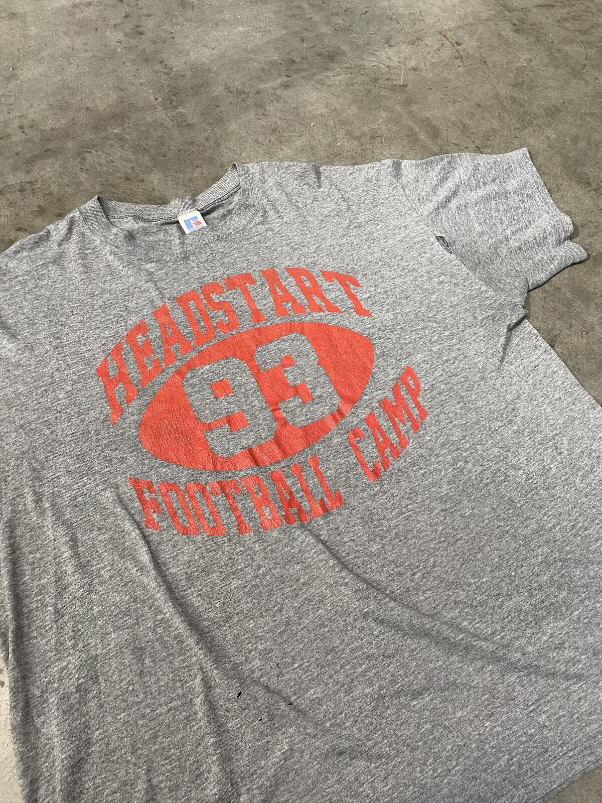 Vintage 1980s Russel Headstart Football Tee distressed gallery