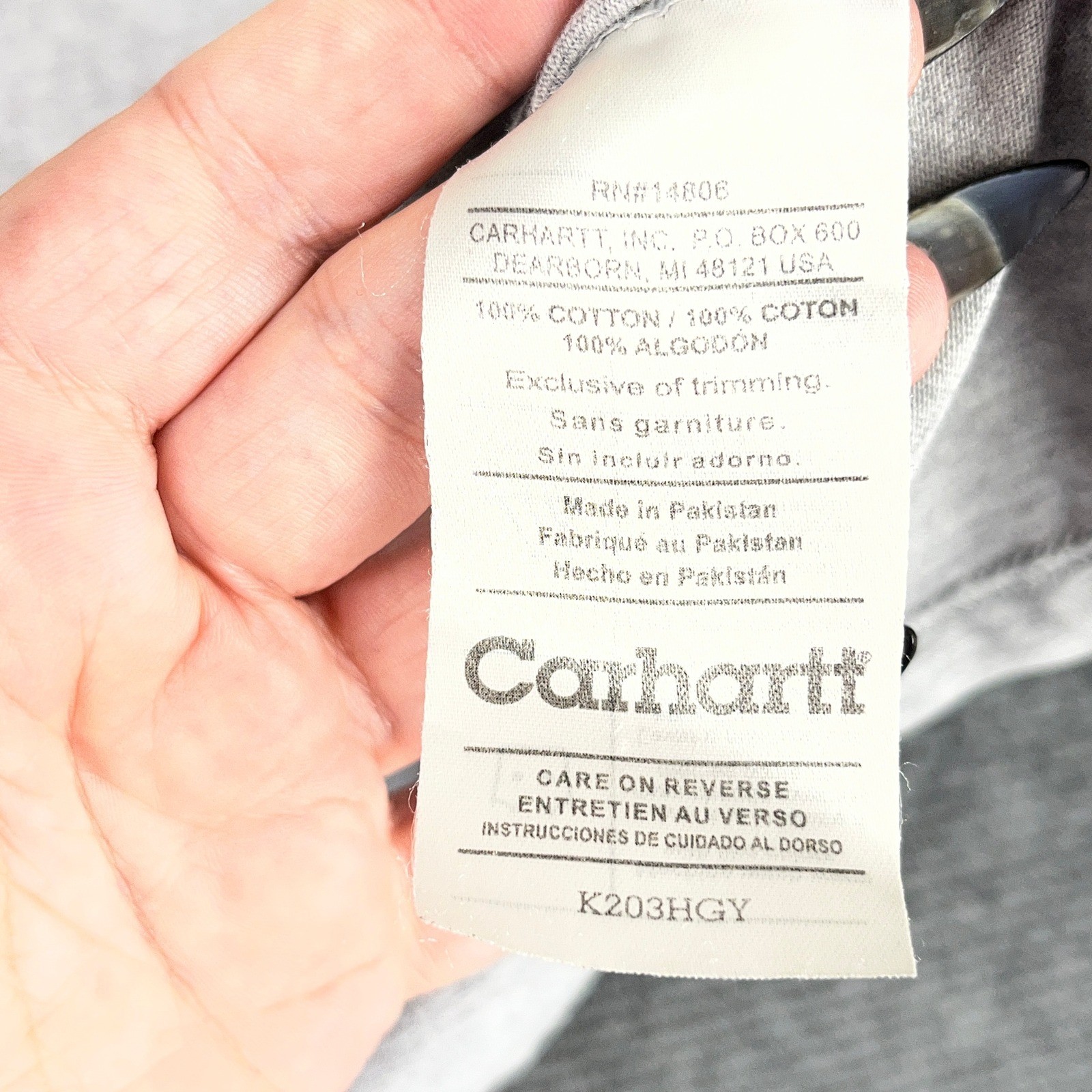 Carhartt Mock Neck Long Sleeve T-Shirt Mens 3XLT Logo Ribbed Cuff Workwear gallery