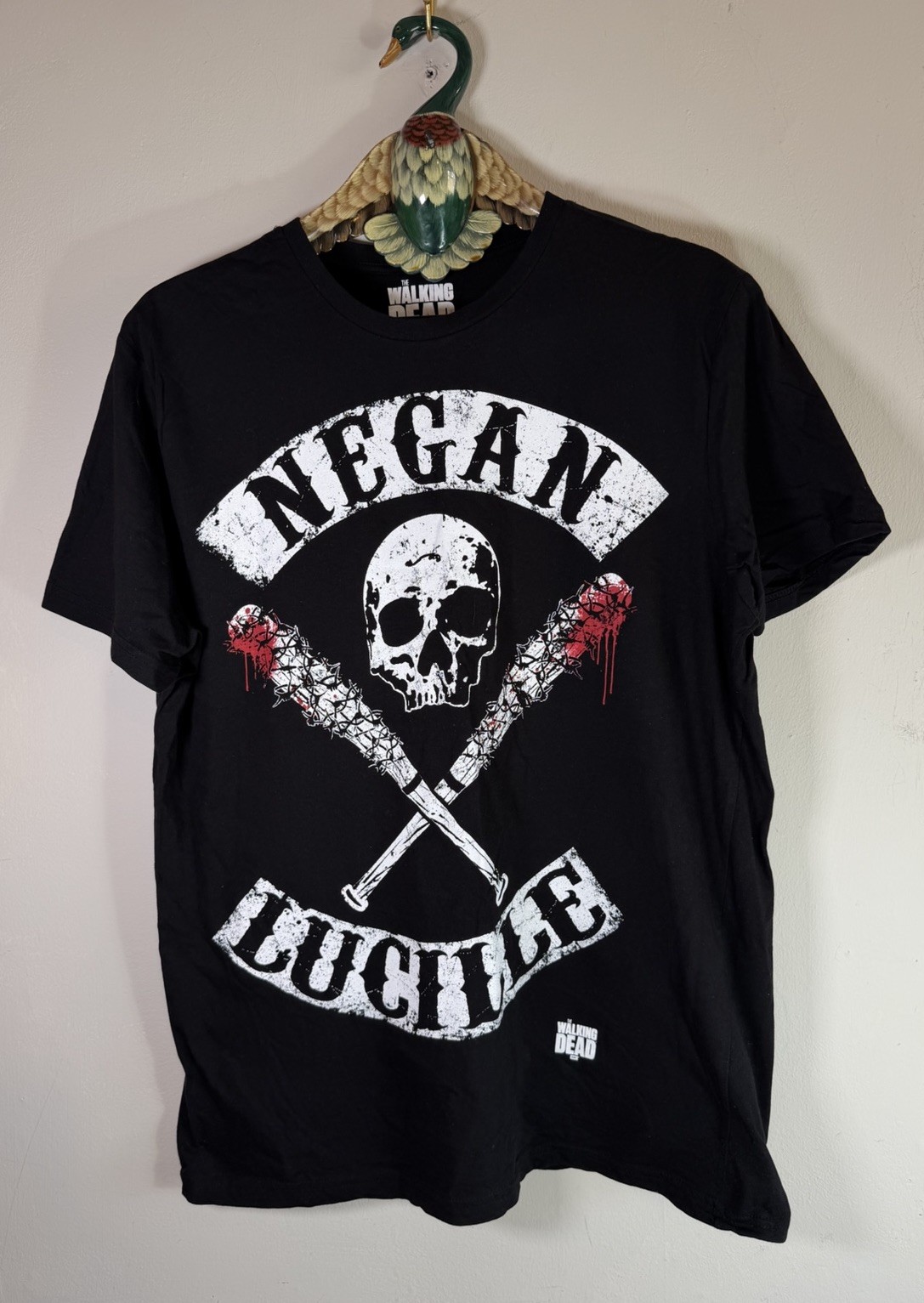 The Walking Dead Negan Skull Crossed Lucille Bats T-Shirt Licensed UK Large 2017 gallery