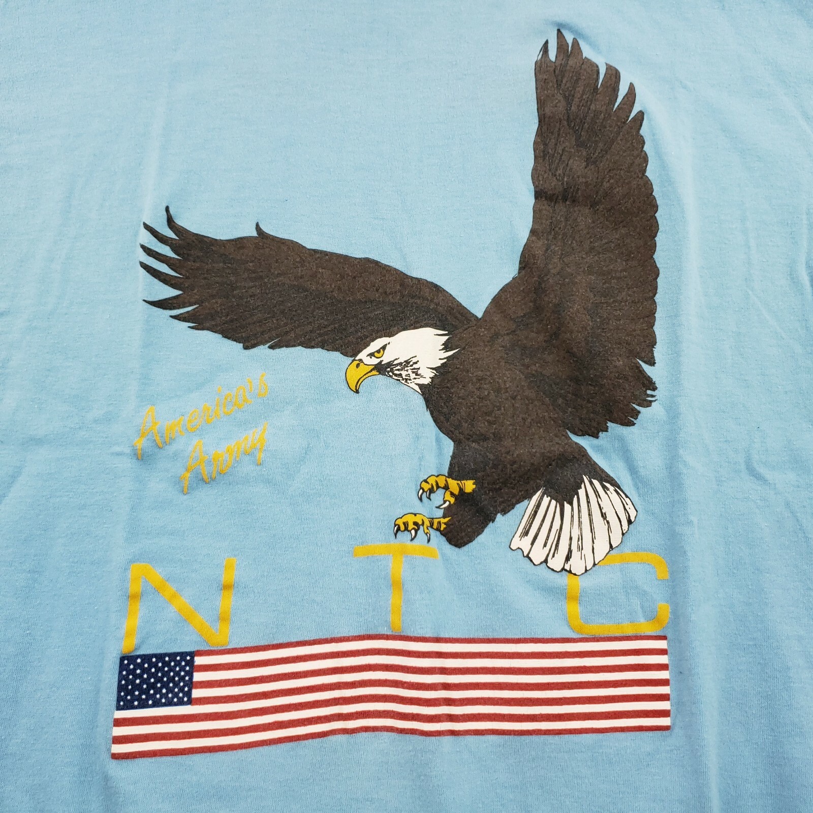 Vintage T Shirt America's Army NTC Eagle Patriotic Flag National Training Men M gallery