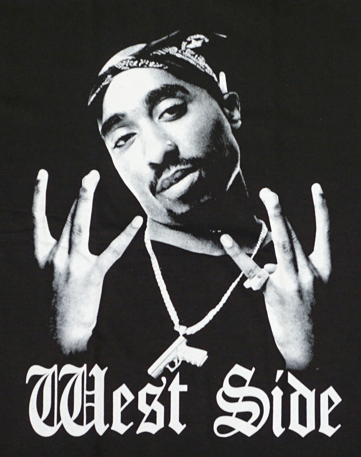 2Pac T-shirt TUPAC SHAKUR West Side Rap Hip Hop Tee Men's 100% Cotton Tee New gallery