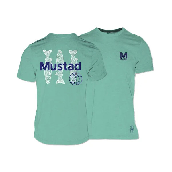 Mustad TROUT FISHING Short Sleeve Shirt Seafoam Made Repreve.HSFT01 CHOOSE SZ|B8 gallery