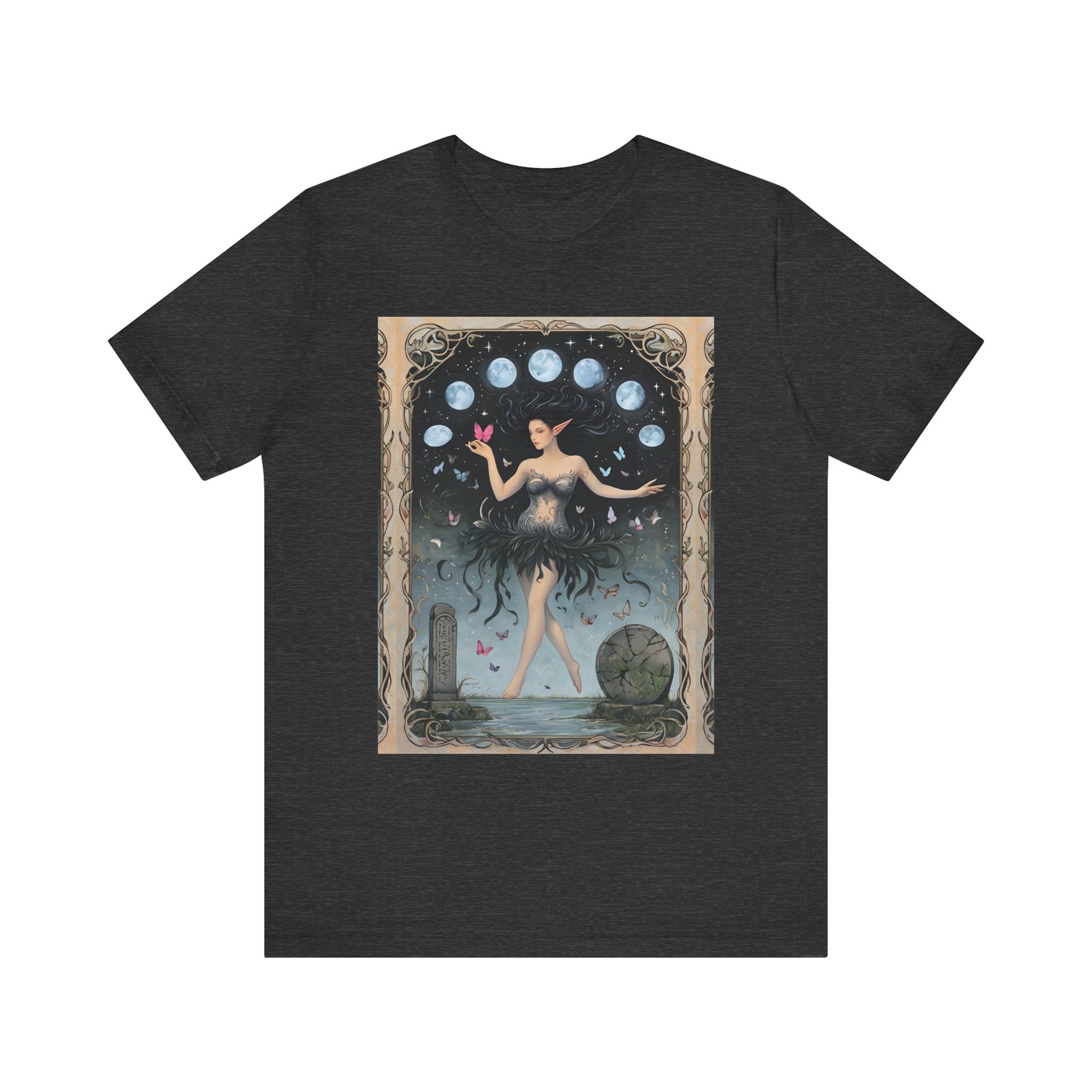 Sexy Elf Fairy Moon Phases Unisex Men Women Witchy Short Sleeve Tee gallery