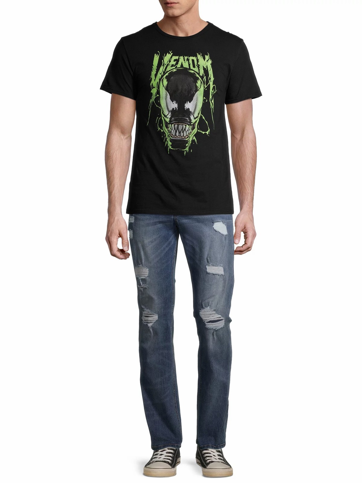 Marvel Comics Men's Spider-Man Venom Green Ooze Character Adult T-Shirt gallery