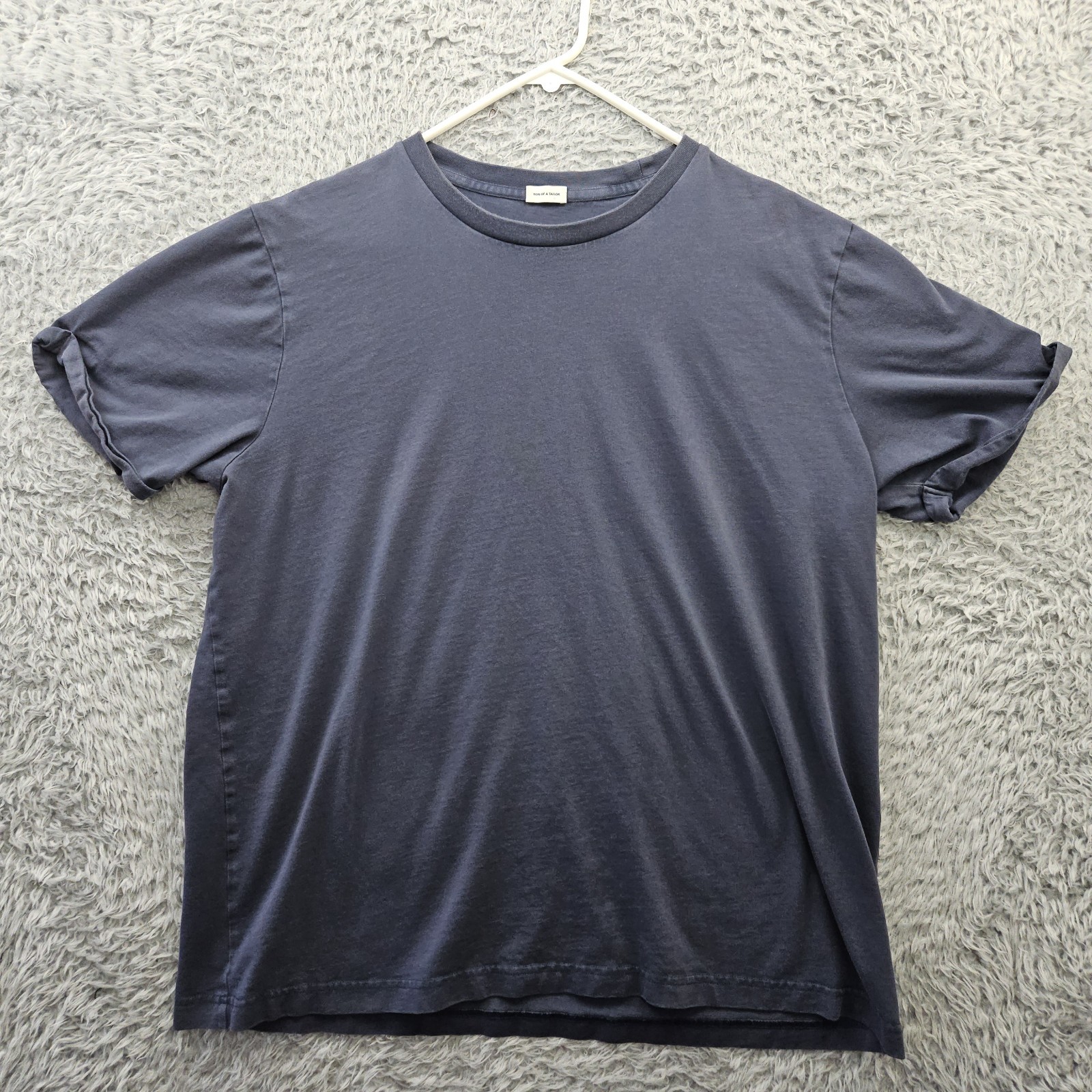 Son of a Tailor T Shirt XL Blue Rolled Sleeves 100% Supima Cotton