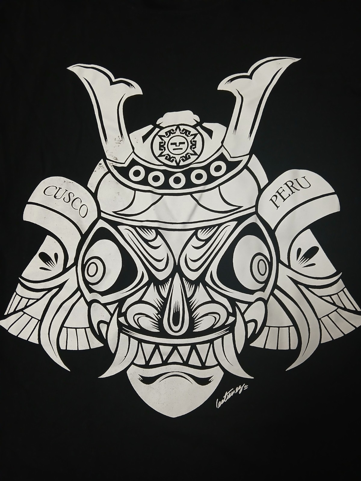 Inca Peru Supayshi T-shirt Size XL Inca Warrior Sushi Restaurant Neon Shirt gallery