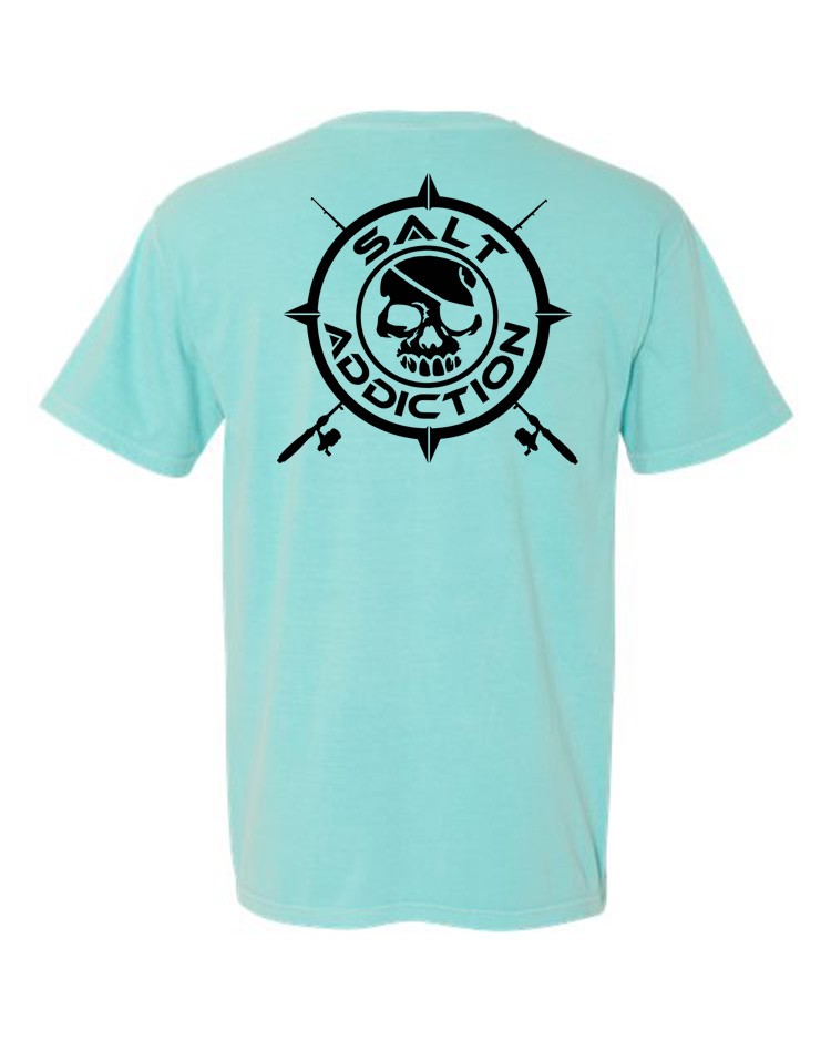 Salt Addiction Nautical compass Logo Fishing Short Sleeve T Shirt Ocean gallery