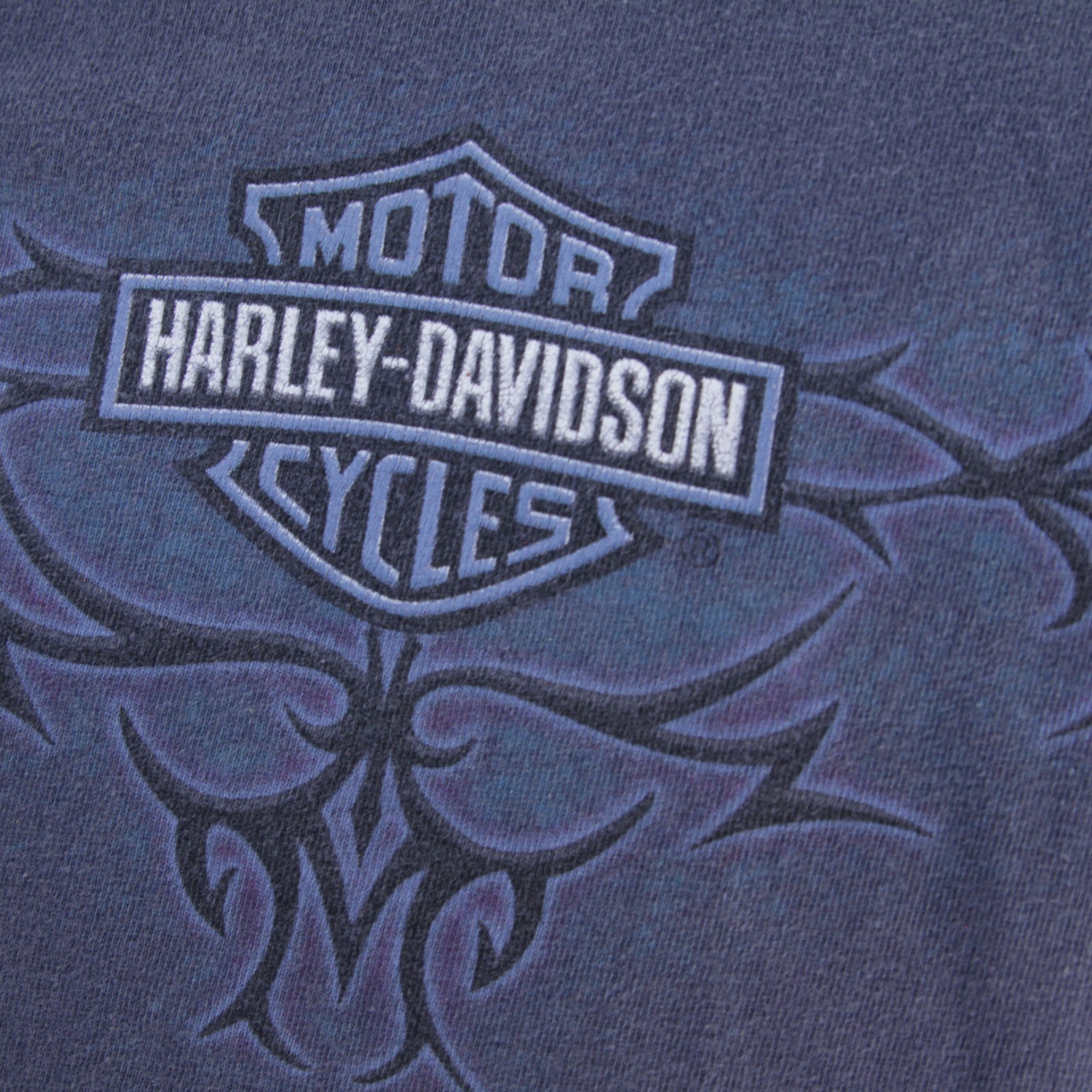 Harley Davidson T Shirt M VTG Y2K Tribal Tattoo Faded Rio Grande Valley Pharr TX gallery
