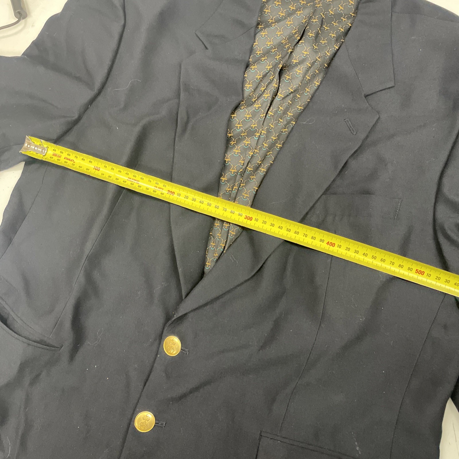 ORIGINAL RETRO MENS Navy Blue Royal Govt Blazer Suit Jacket Boat Fletcher Jones gallery