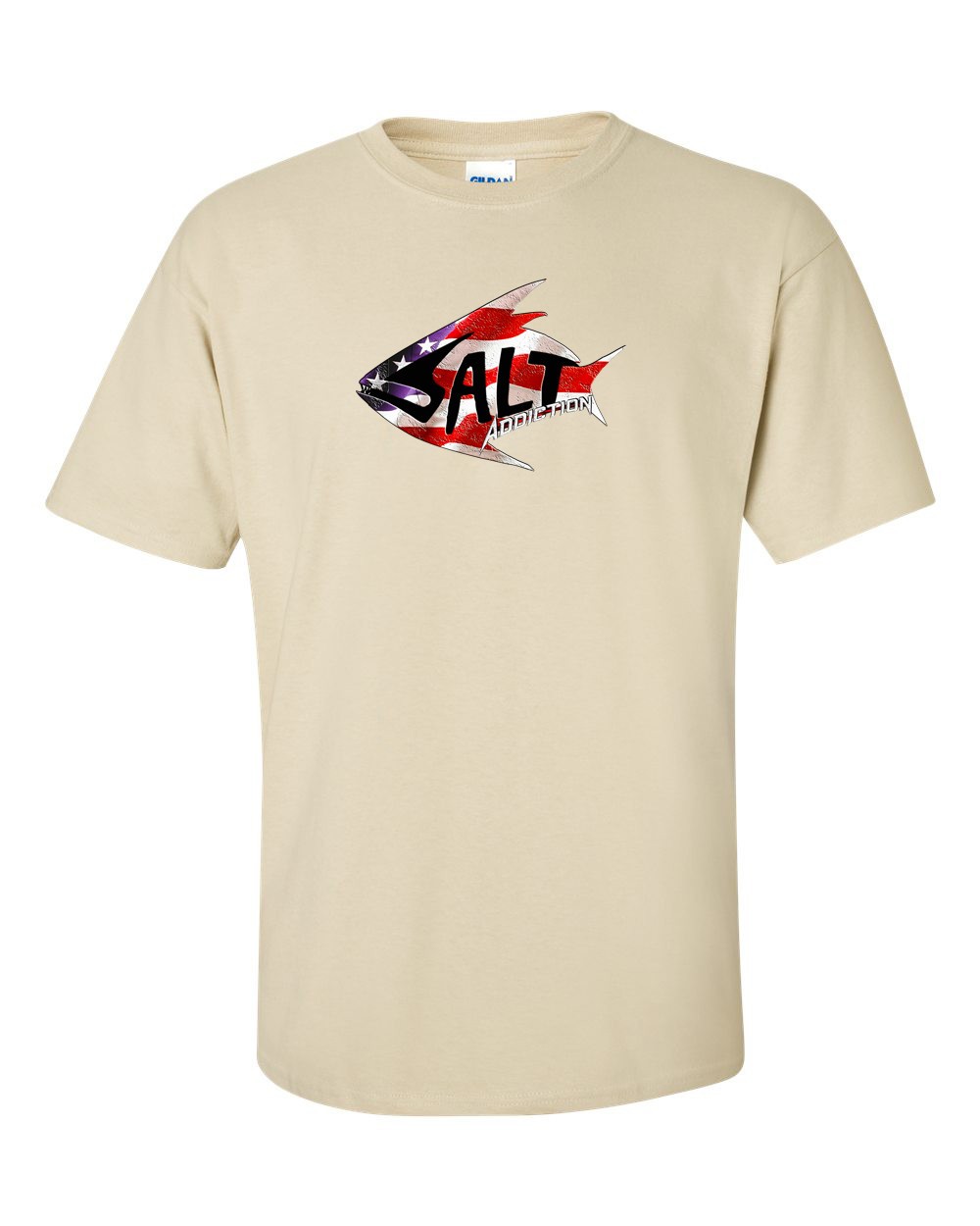 Salt Addiction Patriotic Logo Fishing Short Sleeve T Shirt Cotton Ocean Flag gallery