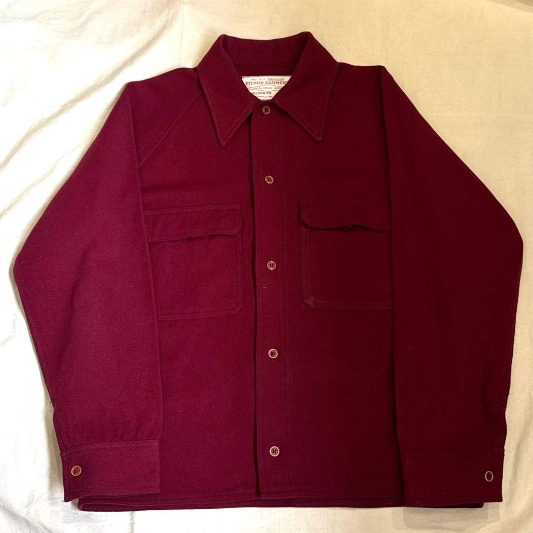 Wool Shirt Us Old Clothes Raglan M Short Length Men Filson Vintage gallery