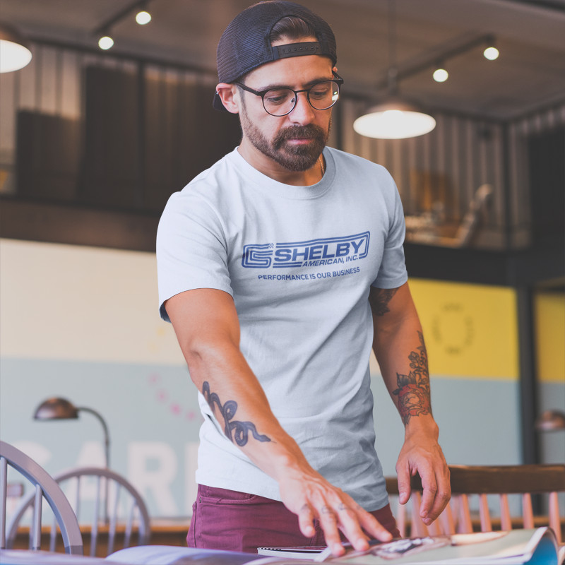 Shelby American Inc Performance Is Our Business Cobra Logo T-shirt gallery