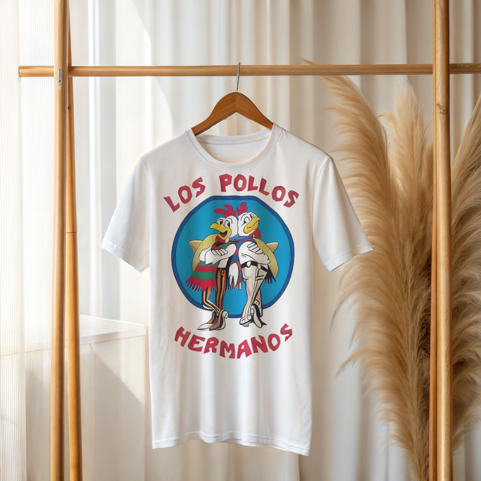 Los Pollos HermanosFunny Cartoon Chicken Brothers Mexican Style Graphic Tee A192 gallery