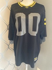 Batman DC Comics Football Style Jersey Mens Medium EUC CLEAN Black Yellow 00