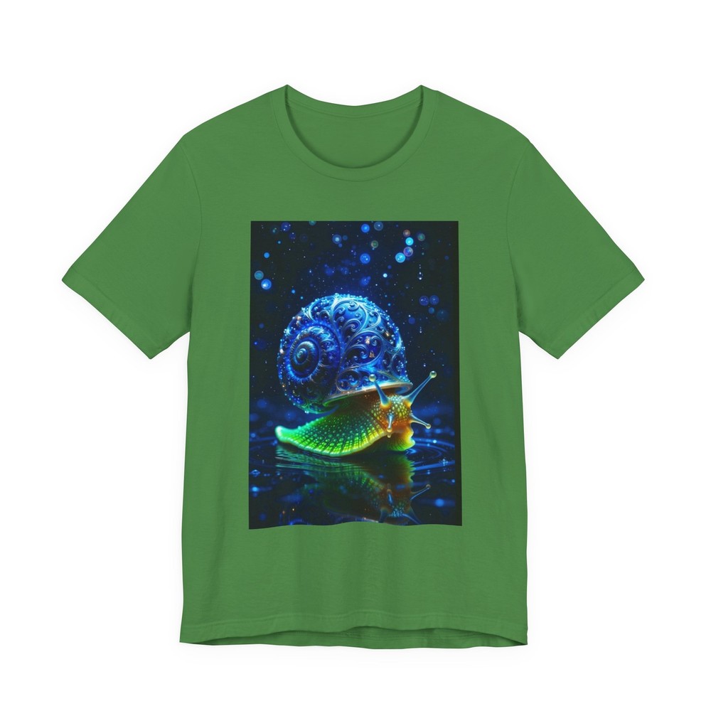 Glowing Neon Snail Tee | Bioluminescent Sea Creature Shirt