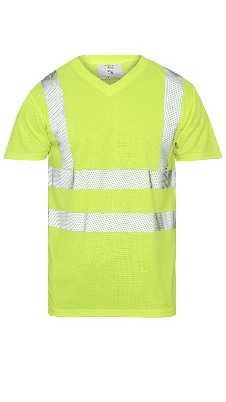 New Mens Hi Vis Viz Visibility Short Sleeve Safety Work Crew Neck Hi Viz T-Shirt gallery