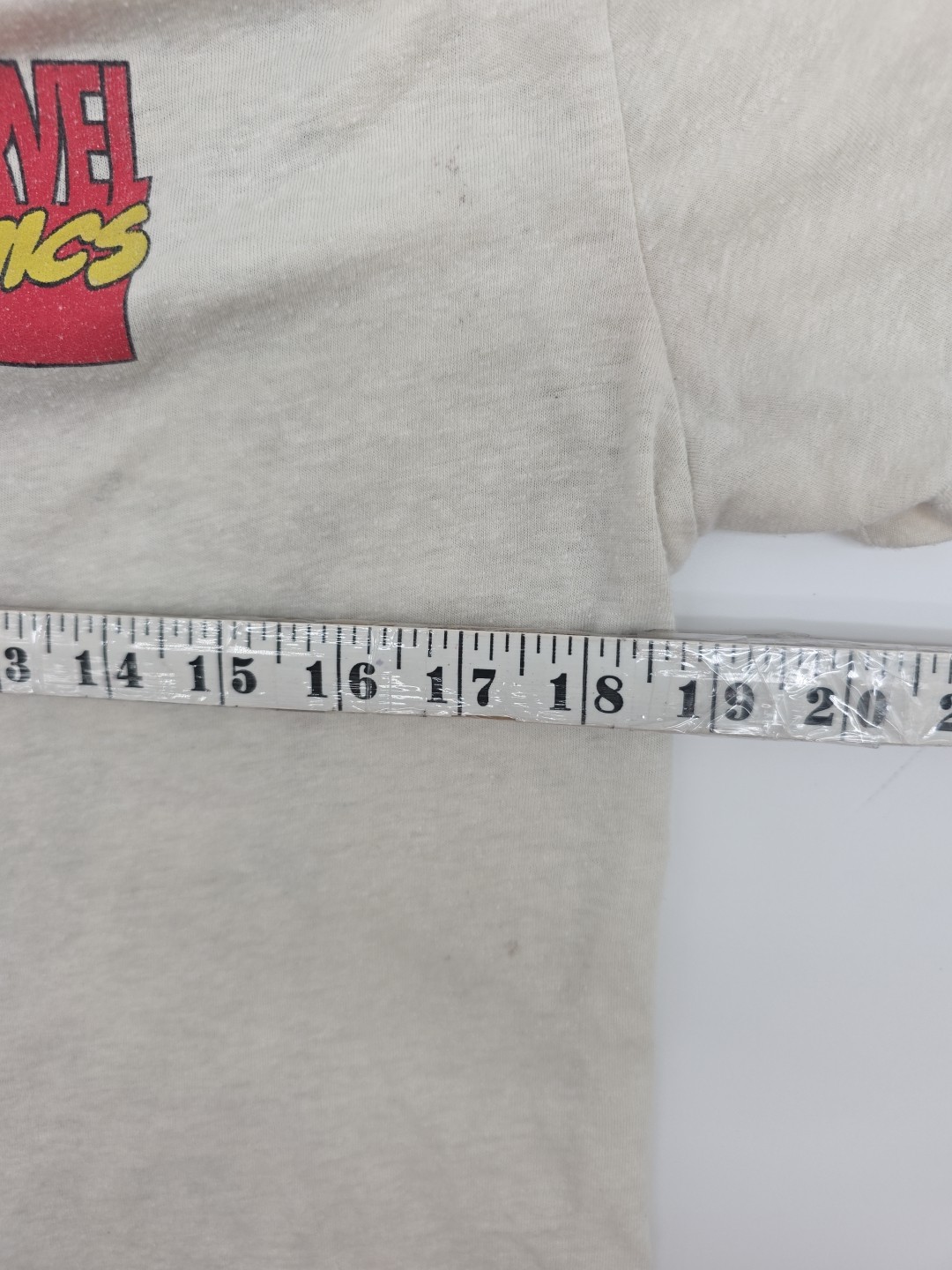 Marvel T-shirt Men Medium Beige Graphic Print Logo. #44367 gallery
