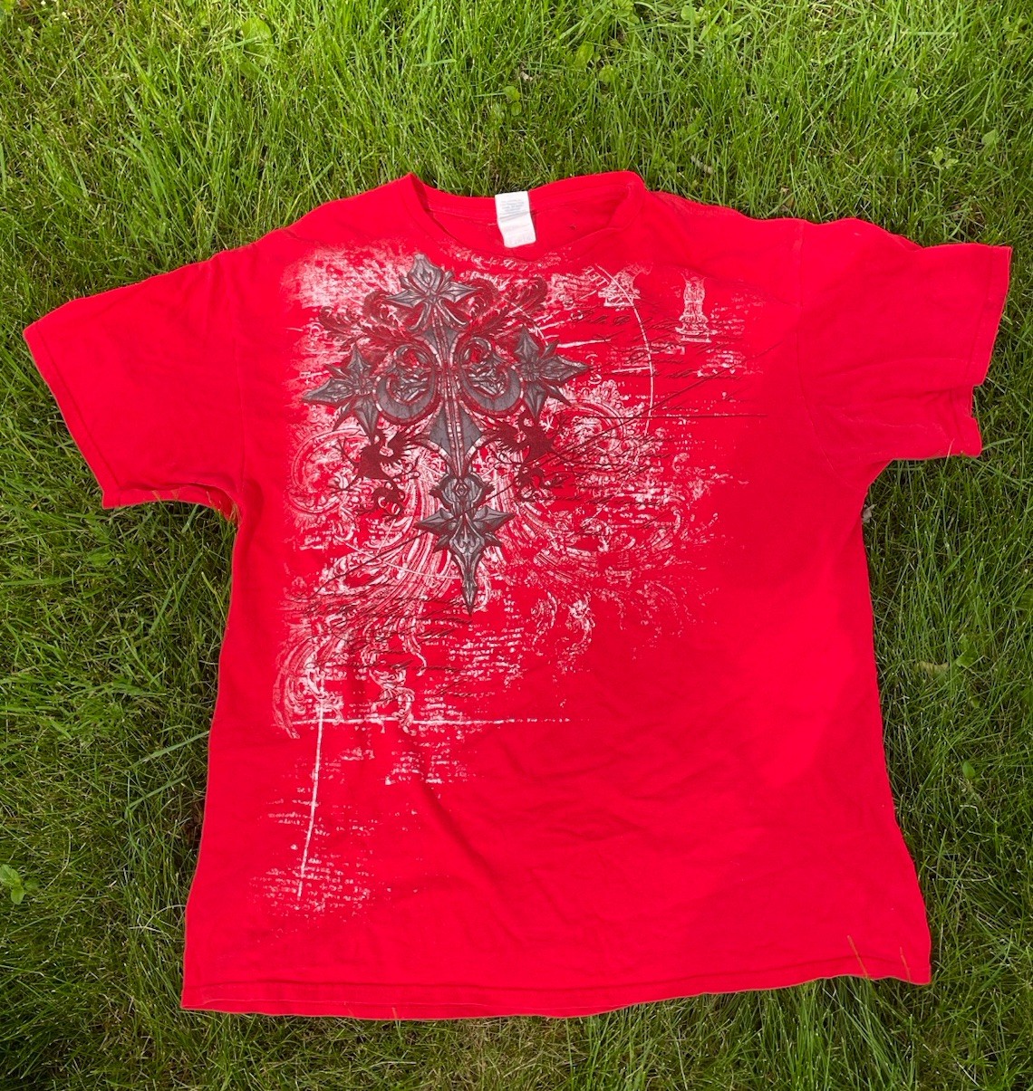 Delta Pro Weight Affliction Style Graphic T-Shirt Men Red, XL gallery