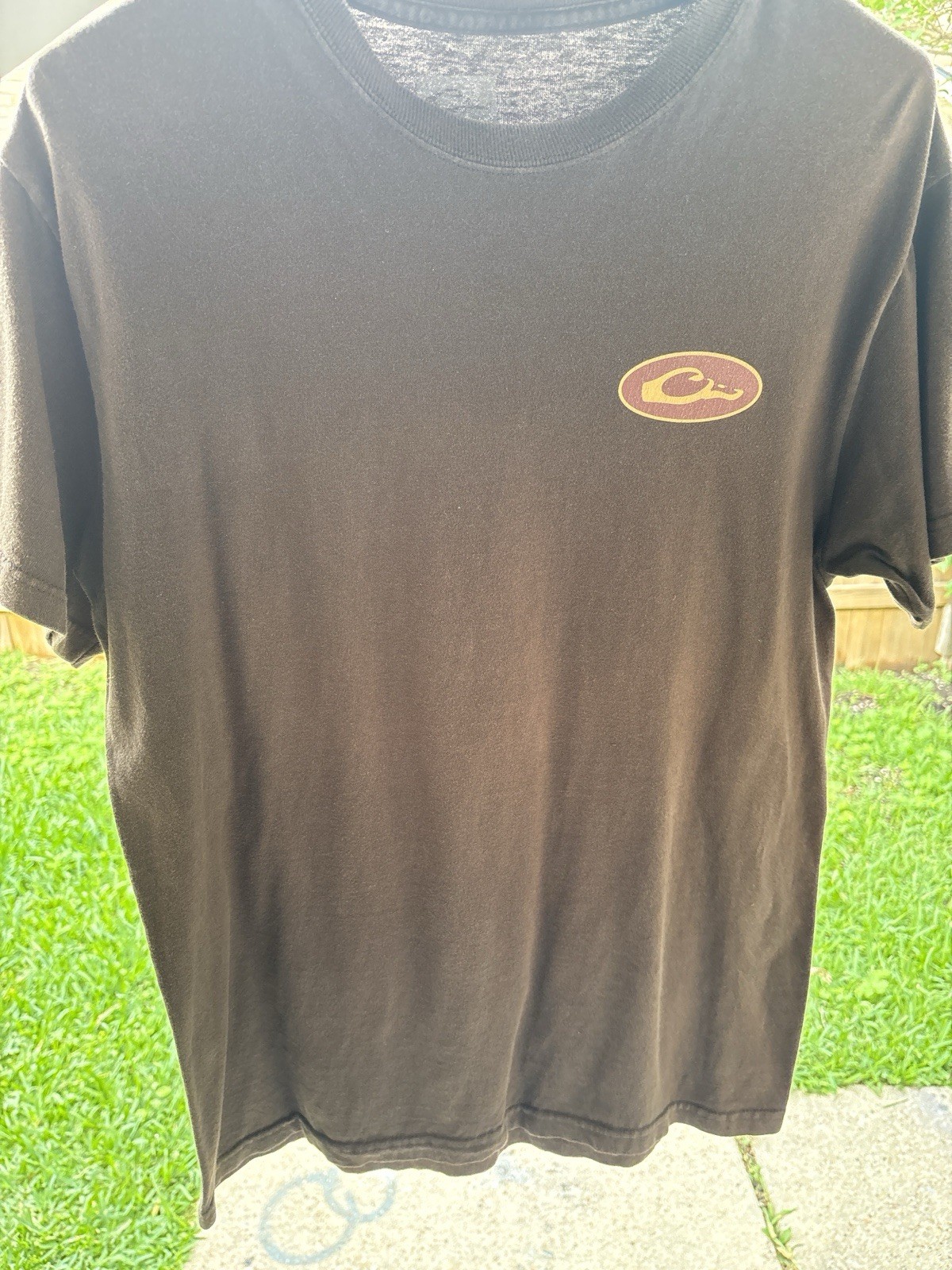 Drake Waterfowl Systems T-Shirt Mens Size M Brown Hunting Graphic Logo Tee