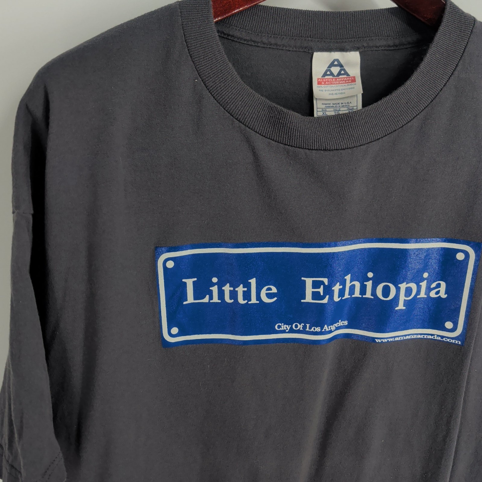 Alstyle Apparel & Activewear AAA Little Ethiopia Pullover T-Shirt Dark Gray XL gallery