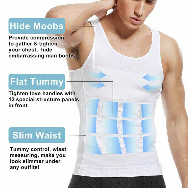 Men's Slimming Body Shaper Workout Shirt Muscle Sleeveless Bodybuilding Tank Top gallery