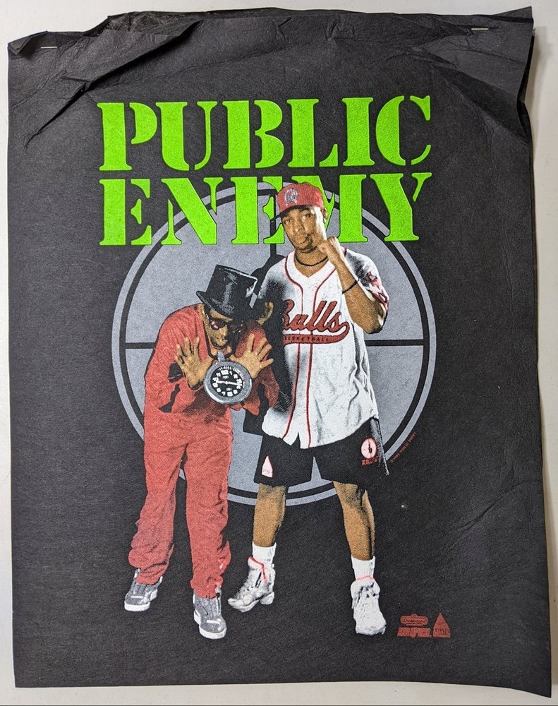 Vintage 1991 Public Enemy Apocalypse ’91 Tshirt Promo Proof Sample Pellon