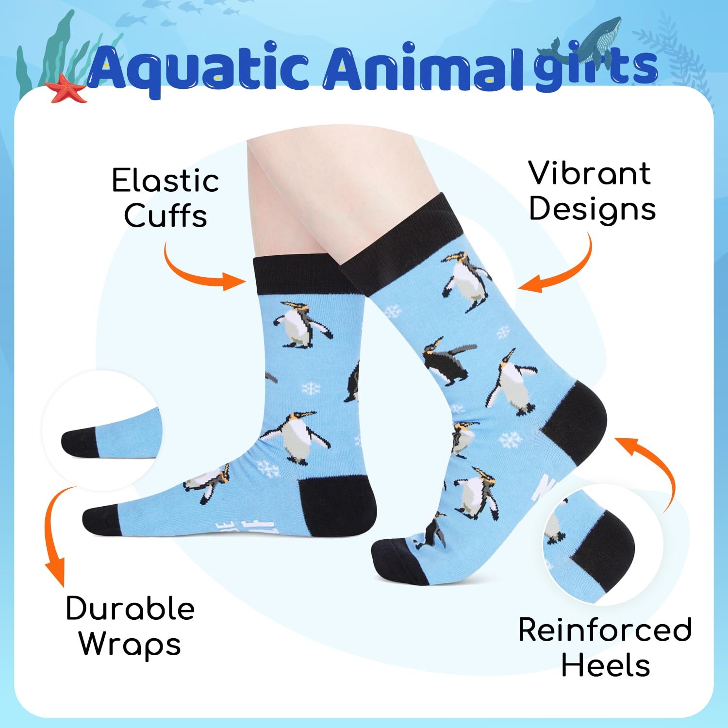 Penguin Gifts for Men Women - Funny Crazy Penguin Socks for Teens, Animal Socks gallery