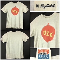 Fayettechill Mens Medium Oatmeal Heather Acorn OZK Graphic T-Shirt 40 in Chest