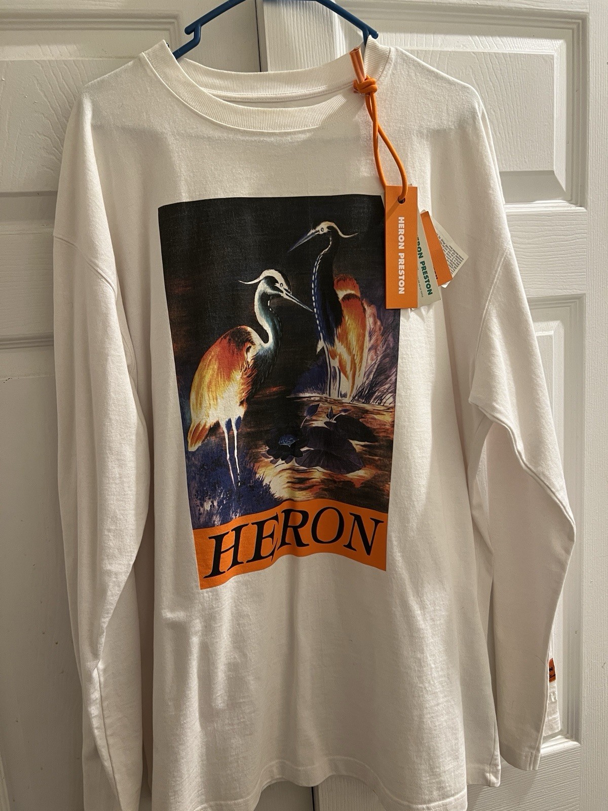Heron Preston Iconic “Heron Times Tee” Long-Sleeve Graphic Tee Sz M gallery