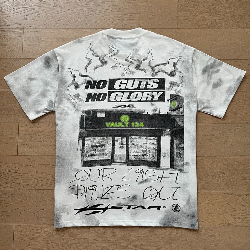 Hell Studios star No Guts No Glory pattern Tee Mens Short sleeved T-shirt gallery